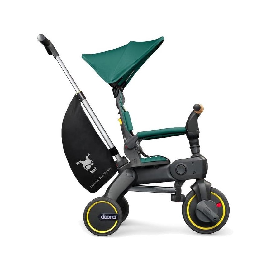 Doona Liki S5 5in1 Folding Tricycle + Cup Holder - Black/Green – 5