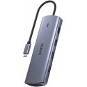 Unitek Hub 9in1 USB C Gigabit Ethernet HDMI VGA 3x USB A kortelių skaitytuvas PD 100W Unitek Hub 9in1 USB C Gigabit Ethernet HDMI VGA 3x USB A kortelių skaitytuvas PD 100W