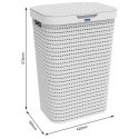 Rotho Country laundry basket 55 L Rectangular Plastic White Rotho Country laundry basket 55 L Rectangular Plastic White