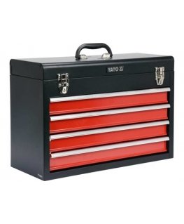 Yato YT-08874 instrumentu kārba Instrumentu kaste Nerūsējošs tērauds Melns, Sarkans