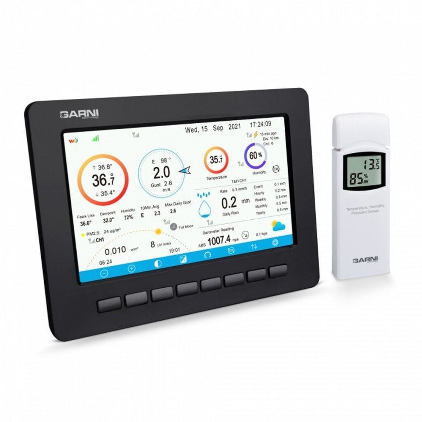 GARNI 3055 Arcus Must, Hõbe, Valge TFT-ekraan Elektritoide/akutoide WiFi – 3