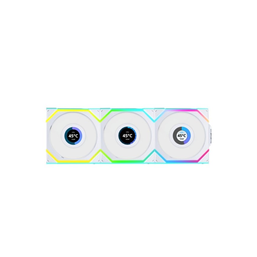 Lian Li UNI FAN SL Wireless LCD 120 Arvuti korpus Ventilaator 12 cm Valge 3 tk – 3