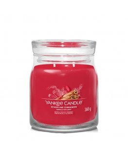 Yankee Candle Sparkling Cinnamon vaska svece Cilindrs Sarkans 1 pcs