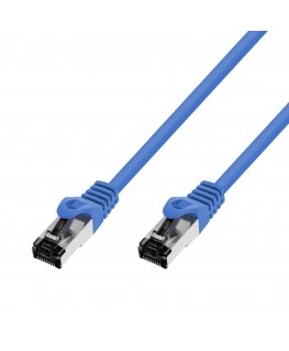 EXTRALINK LAN PATCHCORD CAT.8.1 S/FTP 0,5M 40G SHIELDED FOILED TWISTED PAIR BARE COPPER BLUE