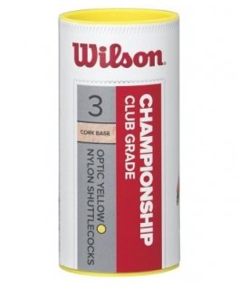 Wilson Sporting Goods Co. WRT6040YE79 badmintono skraidukas 3 vnt Sintetinis badmintono kamuoliukas Geltona