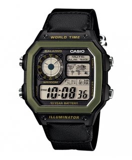 Casio AE-1200WHB-1BVDF rankinis laikrodis Elektroninis Juoda, Žalia