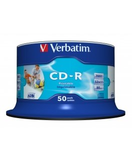 Verbatim CD-R AZO Wide Inkjet Printable no ID 700 MB 52x 50 pcs