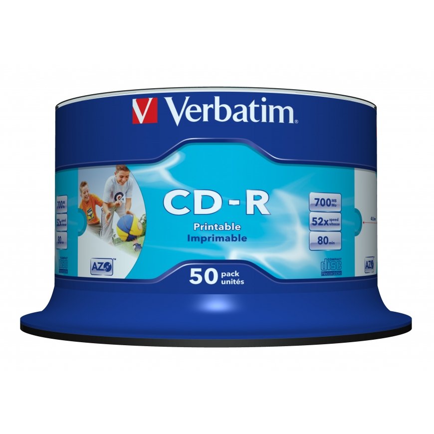 Verbatim CD-R AZO Wide Inkjet Printable