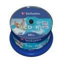 Verbatim CD-R AZO Wide Inkjet Printable no ID 700 MB 52x 50 tk