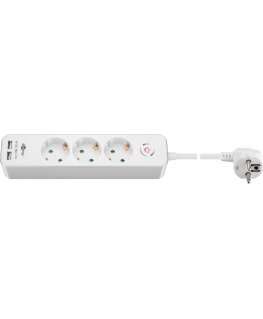 Goobay 41264 elektros tinklo ilgintuvas 1,5 m 3 AC išvestis(ys / čių) Vidaus Balta