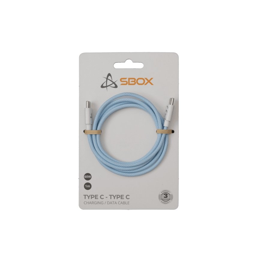 SBOX TYPEC-1-BL USB-kaapeli 1 m USB C Sininen – 2