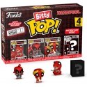Funko Blister 4 figures Bitty POP Marvel Deadpool Dinopool