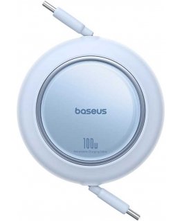 Cable USB C - USB C plugs 100W 2m retractable Galaxy Blue Free2Pull BASEUS