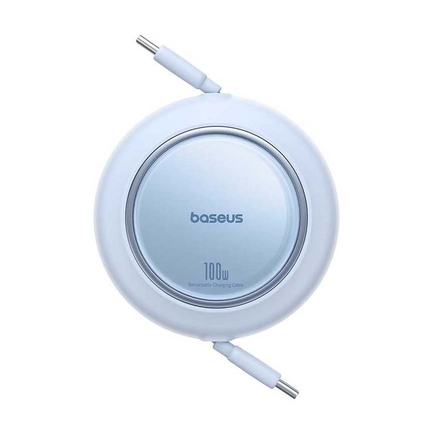 Cable USB C - USB C plugs 100W 2m retractable Galaxy Blue Free2Pull BASEUS