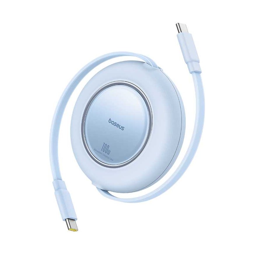 Cable USB C - USB C plugs 100W 2m retractable Galaxy Blue Free2Pull BASEUS – 2