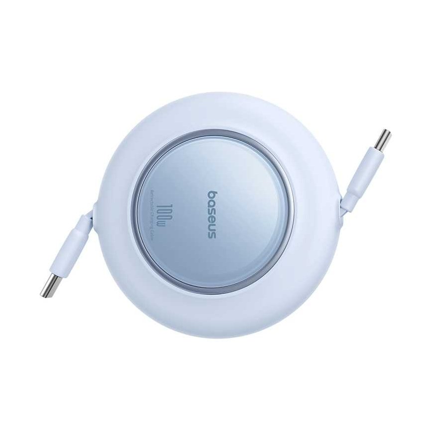 Kabelis USB C - USB C kištukai 100W 2m suvyniojamas Galaxy Mėlyna Free2Pull BASEUS – 3