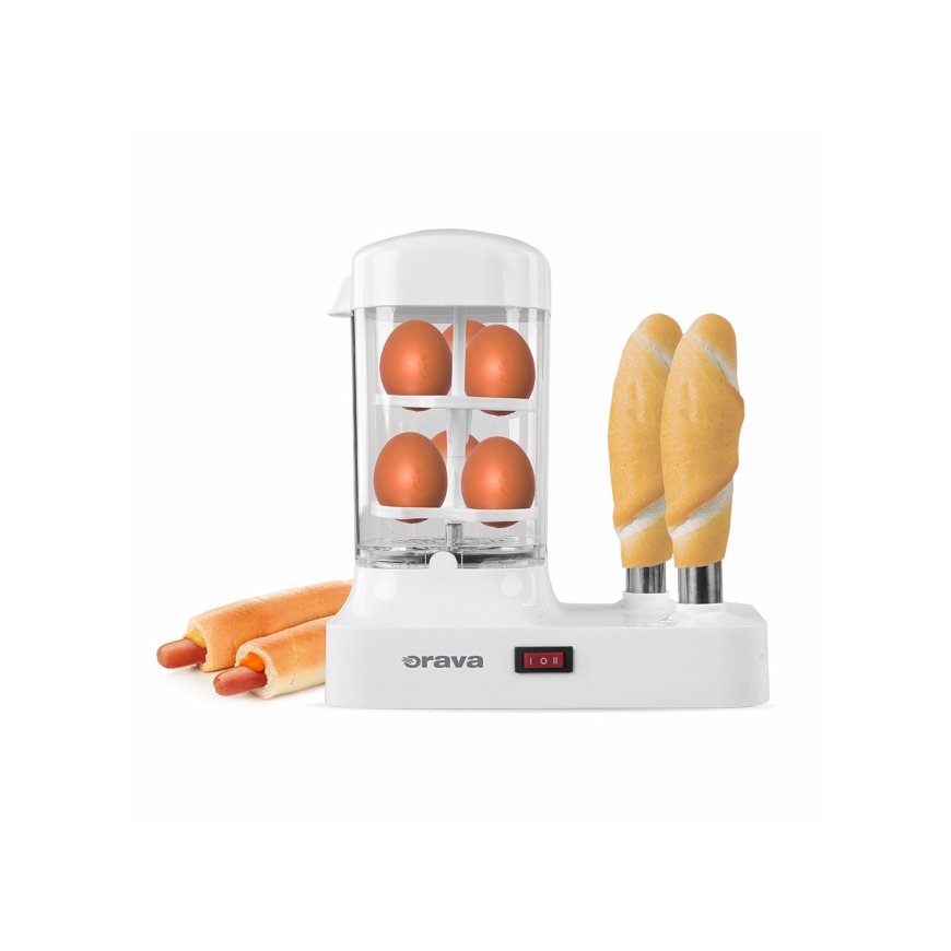 Orava HM-03 hotdog-laite Hot dog paahdin 250 W Valkoinen