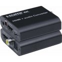 PremiumCord HDMI 4K Audio extractor with audio to stereo jack separation, SPDIF Toslink, RCA