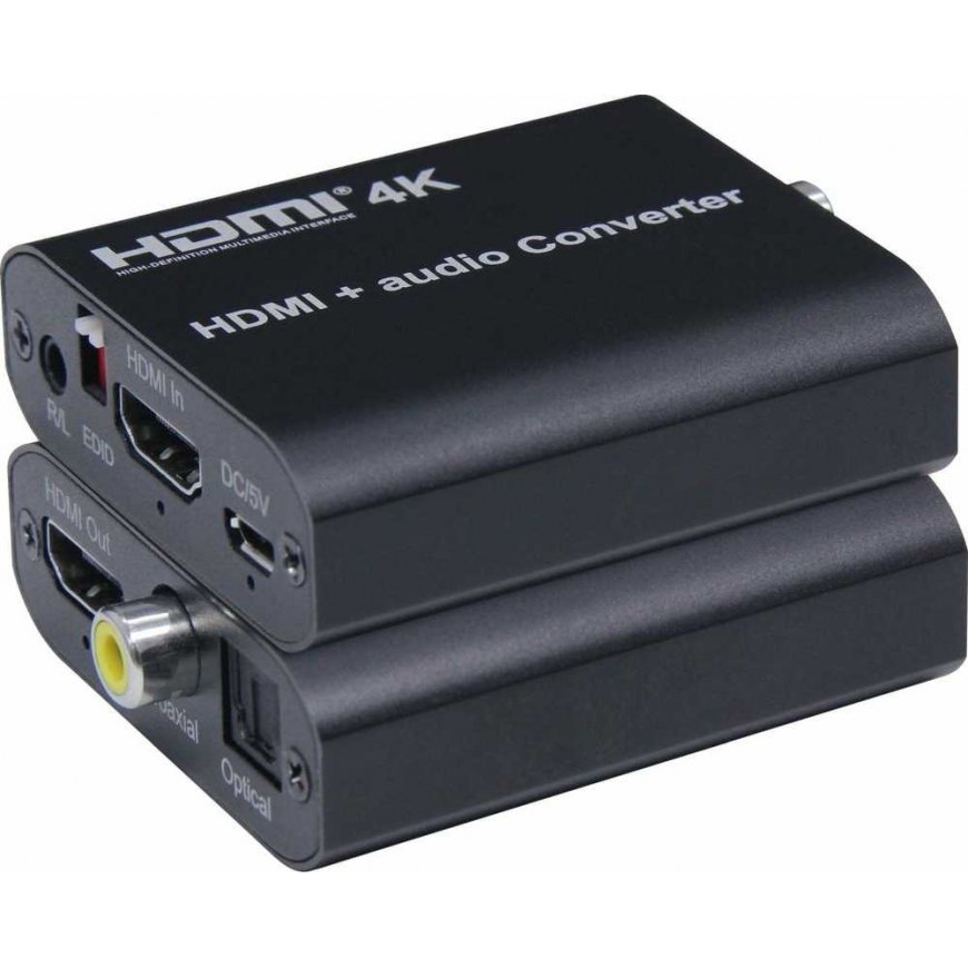 PremiumCord HDMI 4K Audio extractor with audio to stereo jack separation, SPDIF Toslink, RCA – 3