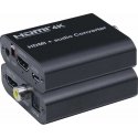 PremiumCord HDMI 4K Audio extractor with audio to stereo jack separation, SPDIF Toslink, RCA