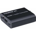 PremiumCord HDMI 4K Audio extractor with audio to stereo jack separation, SPDIF Toslink, RCA