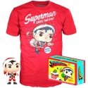 Funko Set figure POP & Tee Back DC Comics Superman Exclusive Flocked Funko Set figure POP & Tee Back DC Comics Superman Exclusive Flocked