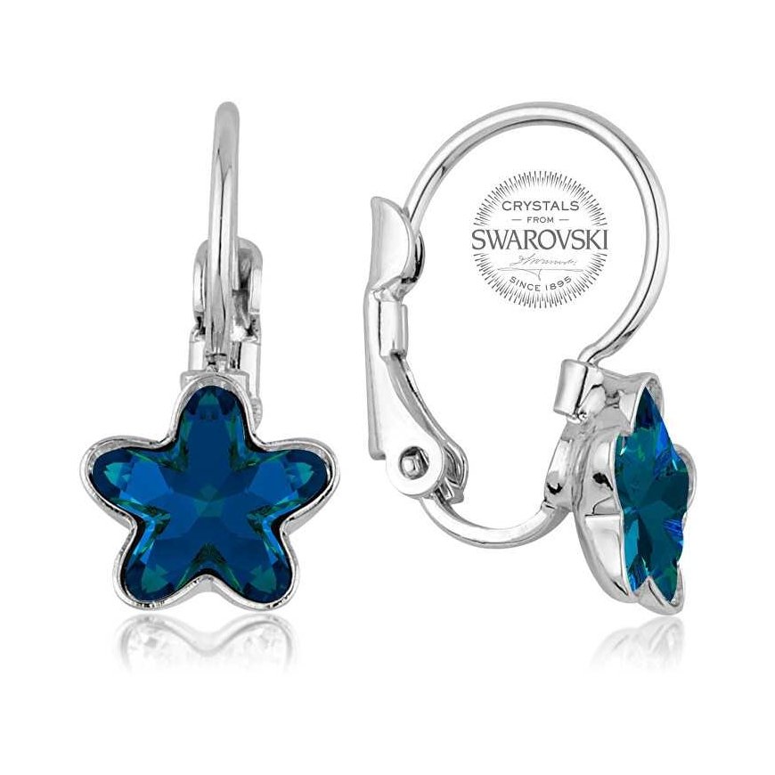 Levien Girl earrings with blue STARBLOOM crystal