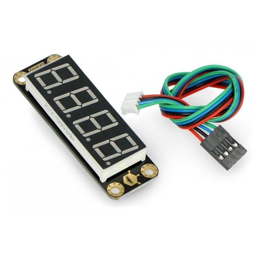 DFRobot DFR0645-R Gravity 8 segmentų, 4 skaitmenų LED ekranas, I2C, raudonas – 2
