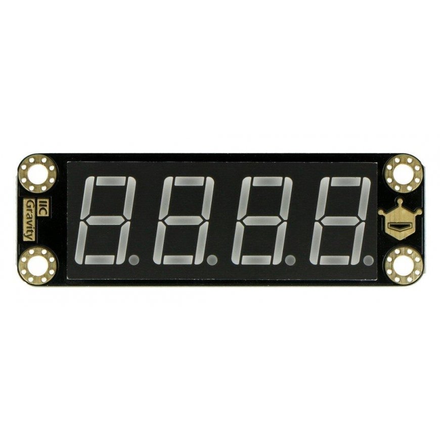 DFRobot DFR0645-R Gravity 8-segmenttinen, 4-numeroinen LED-näyttö, I2C, punainen – 3