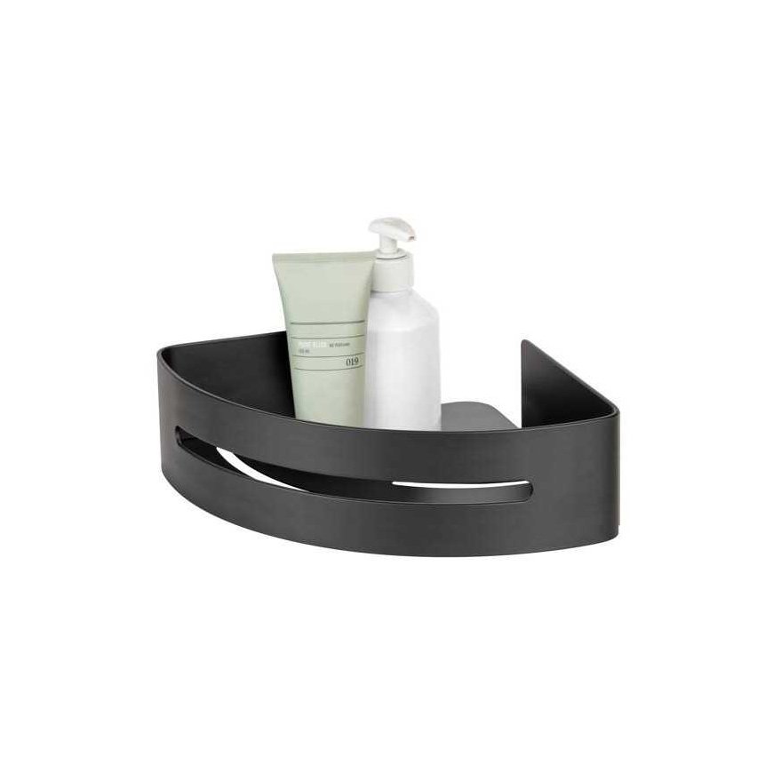 Wenko BIVIO corner aluminum shelf for the bathroom, installation without drilling – 2