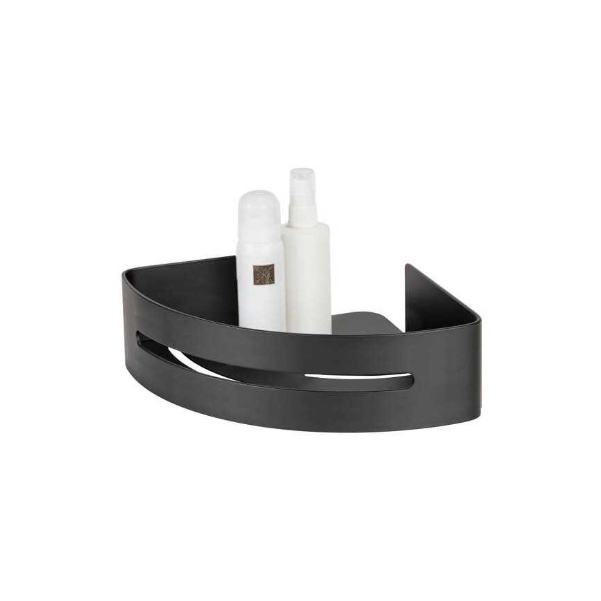 Wenko BIVIO corner aluminum shelf for the bathroom, installation without drilling – 3