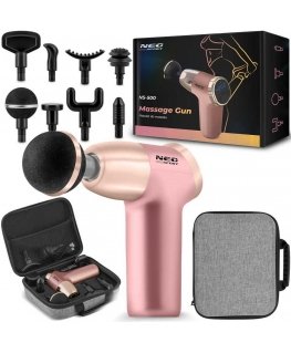 Body massage gun with 8 attachments NS-500 Neo-sport pink