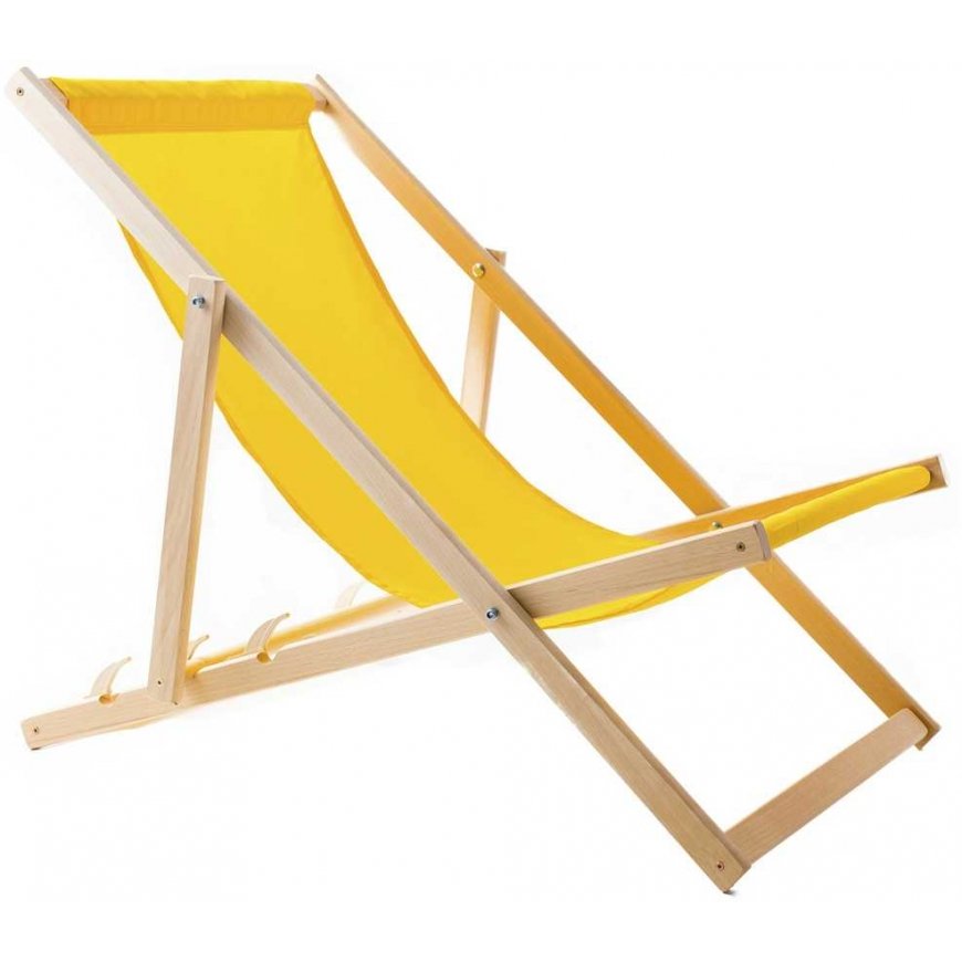 Set of four yellow sun loungers, Woodok, assembled – 2