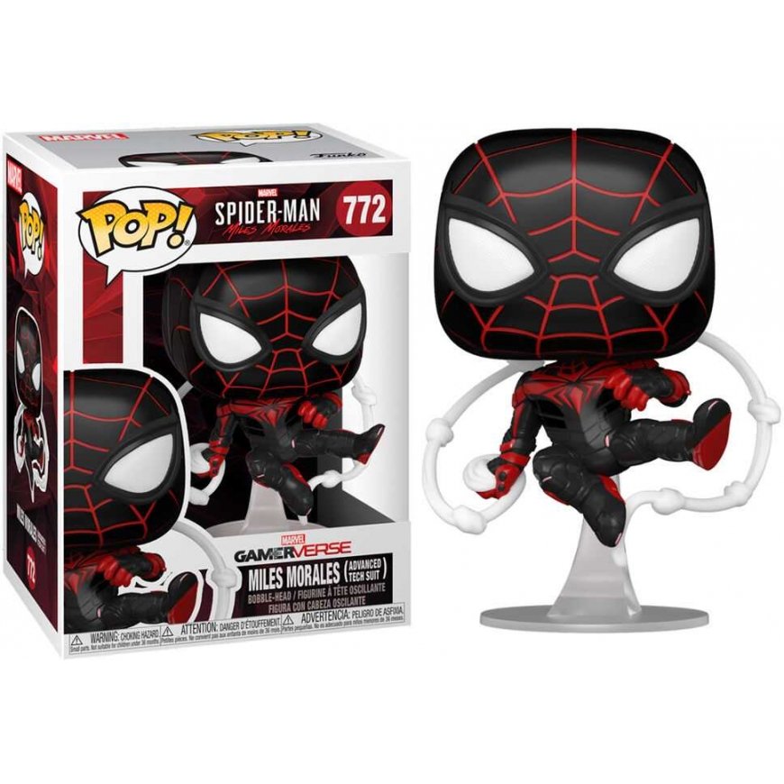 Funko POP! Games: Marvel Spider-Man: Miles Morales - Miles Morales (Advanced Tech Suit) Vinyl Bobble-Head – 2