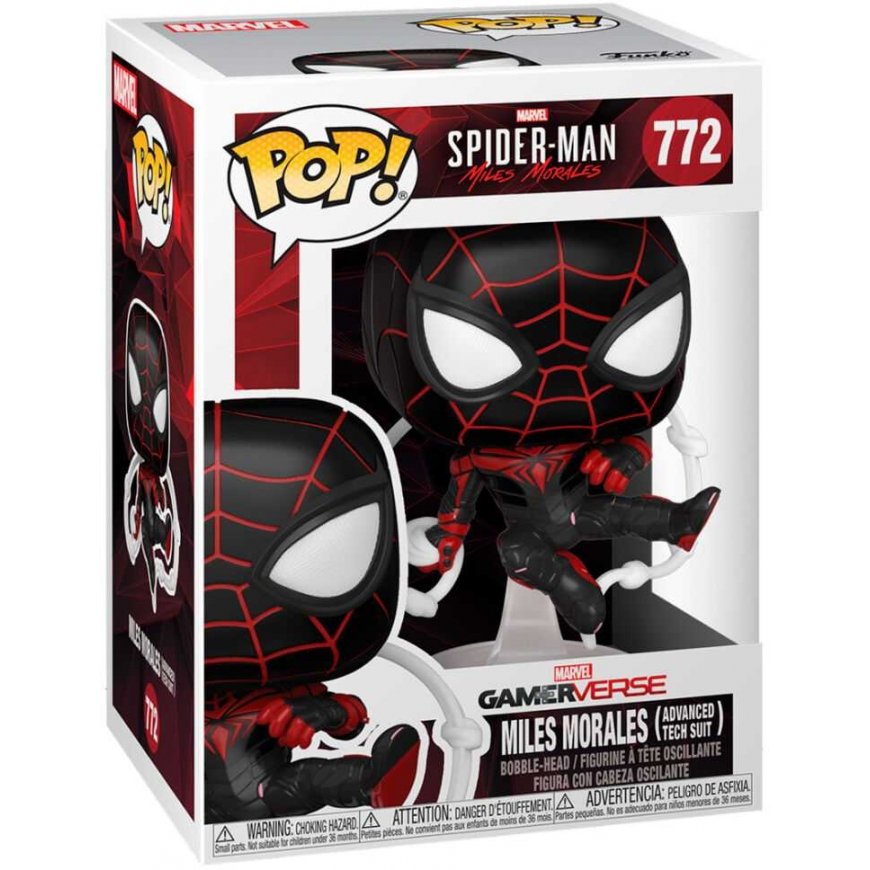 Funko POP! Games: Marvel Spider-Man: Miles Morales - Miles Morales (Advanced Tech Suit) Vinyl Bobble-Head – 3