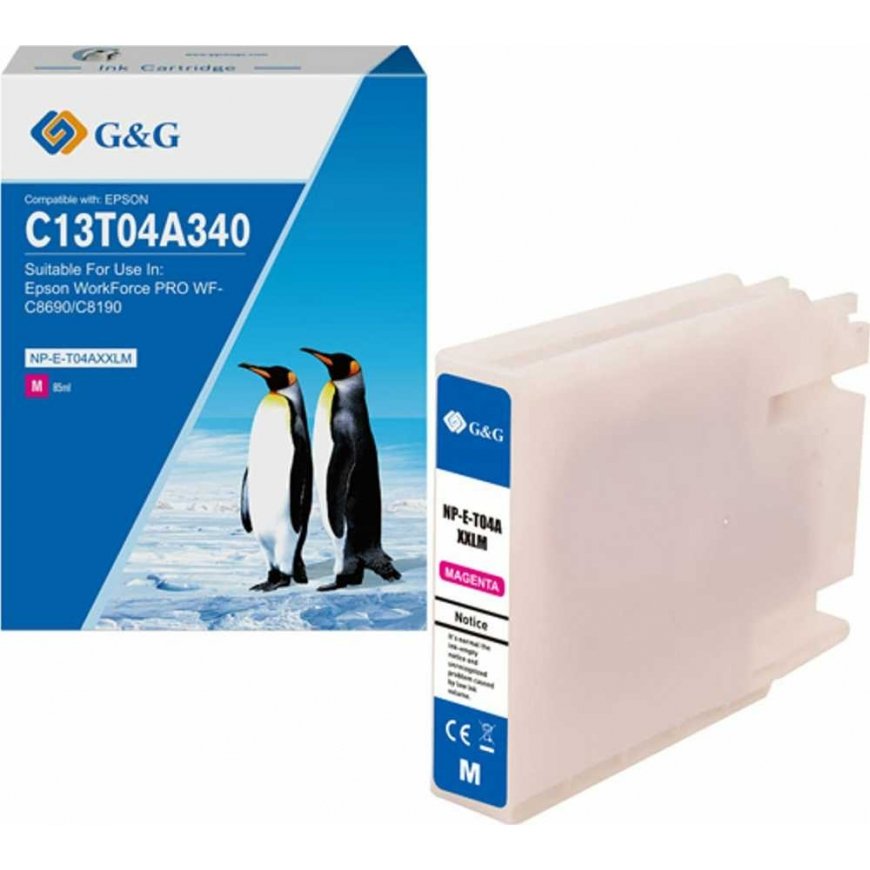 G&G kompatybilny ink / tusz su C13T04A340, NP-E-T04AXXLM-A, magenta, 8000s – 2