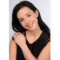 Troli Gold-plated shiny earrings with clear crystals Troli Gold-plated shiny earrings with clear crystals