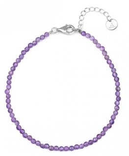 Agate Mineral Bracelet with Amethyst POL-B03/21L