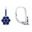 Brilio Silver Brilio Silver Silver flower earrings with dark blue zircons EA15WB Brilio Silver Brilio Silver Silver flower earrings with dark blue zircons EA15WB