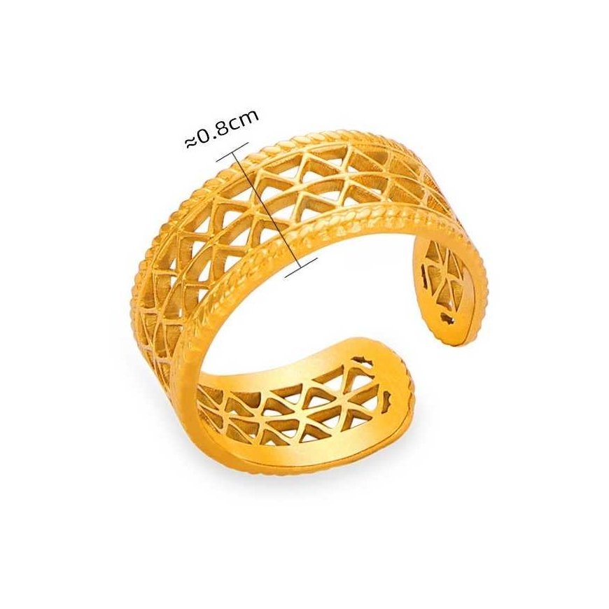 Troli Timeless gold-plated steel ring – 2