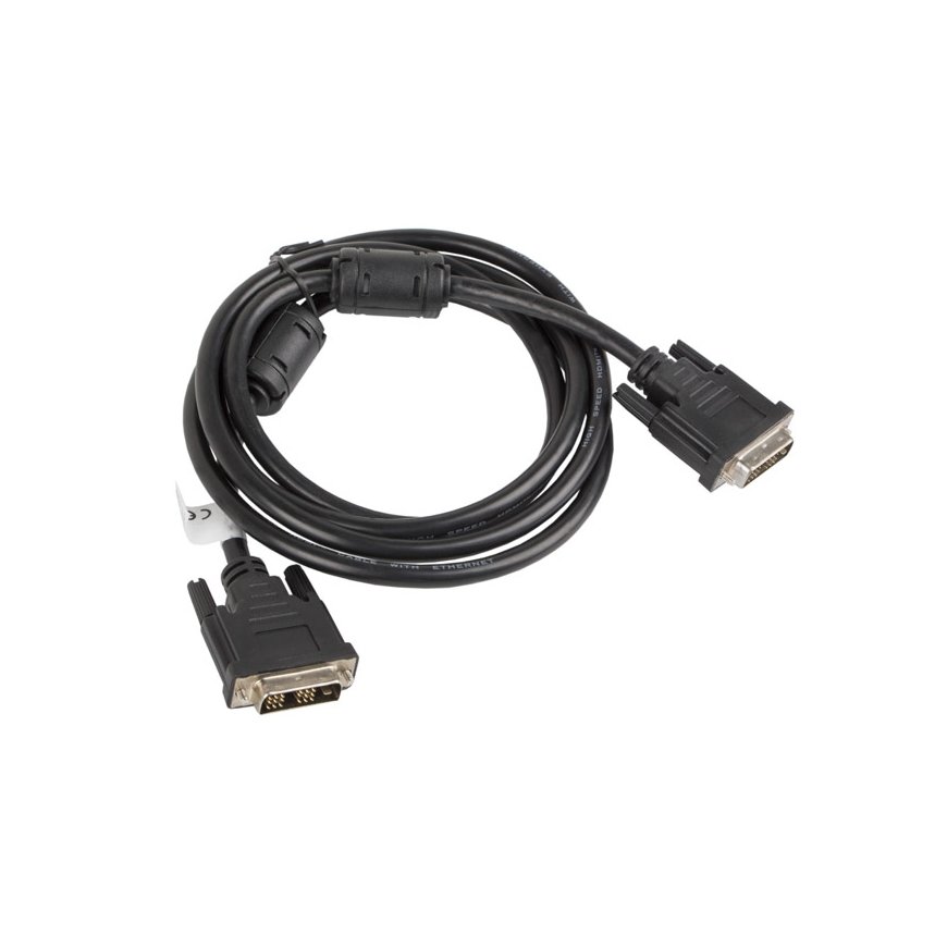 Lanberg CA-DVIS-10CC-0018-BK DVI cable 1.8 m DVI-D Black