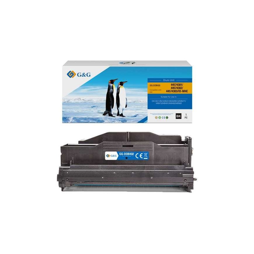 G&G compatible drum with 44574302, black, 25000s