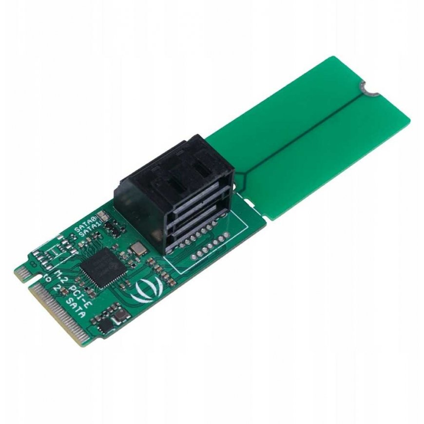Seeed Studio PCIe 3.0x2 M.2 NGFF raktas B į SATA 3.0 6Gb/s konverteris - 2 prievadai - JMB585 - skirtas Odyssey-X86J4105 - Seeed – 3
