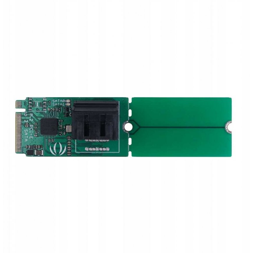 Seeed Studio PCIe 3.0x2 M.2 NGFF raktas B į SATA 3.0 6Gb/s konverteris - 2 prievadai - JMB585 - skirtas Odyssey-X86J4105 - Seeed – 4