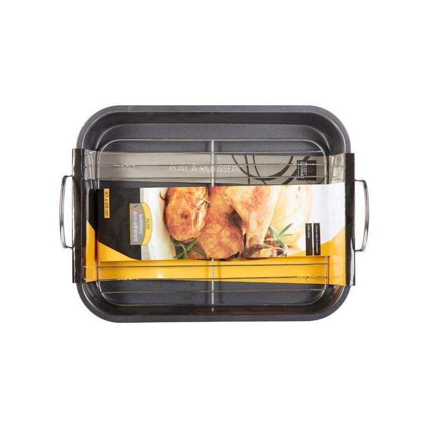 5five Simply Smart Steel Baking dish with grid and handles, 37 x 29 x 5.5 cm, stainless steel – 3
