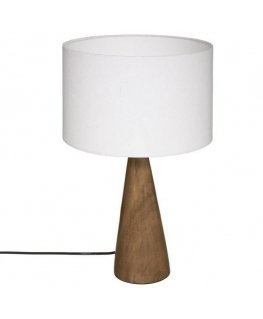 Atmosphera Night light with wooden base, Ø 28 x 46 cm