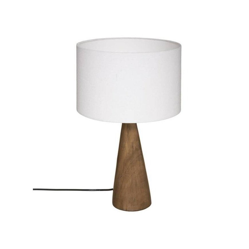 Atmosphera Night light with wooden base, Ø 28 x 46 cm
