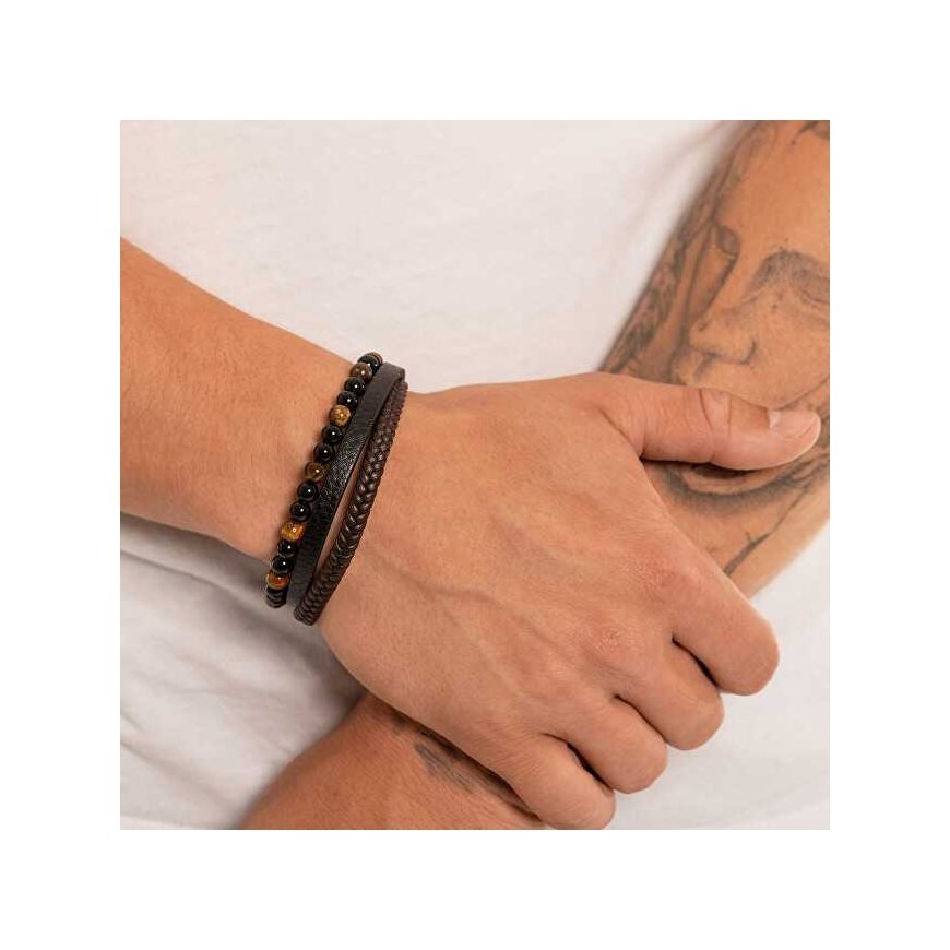 Troli Designer leather bracelet with beads Leather – 2