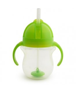 Munchkin Any Angle Click Lock Weighted Straw Trainer krūze Zaļš Universāls 1 pcs