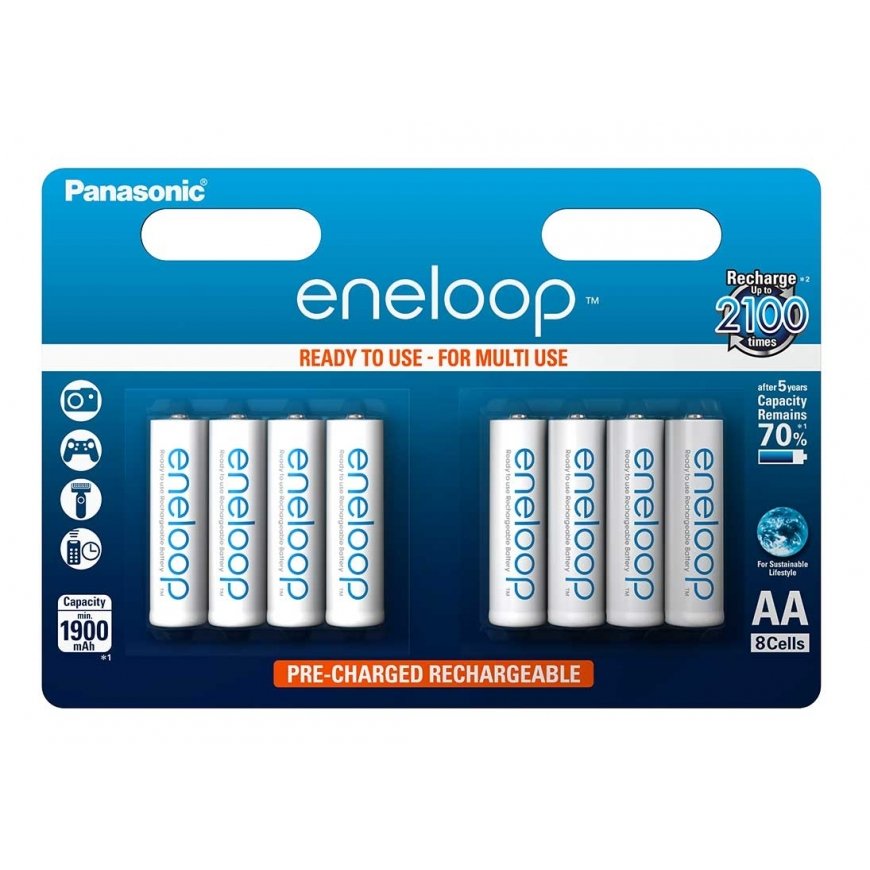 Panasonic BK-3MCCE/8BE Įkraunama baterija AA Nikelio-metalo hidridas (NiMH)